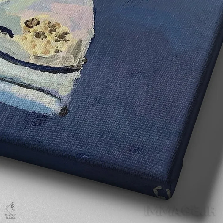 تابلو گربههای چینی اثر شارلوت هاردی - نمای نزدیک بافت بوم