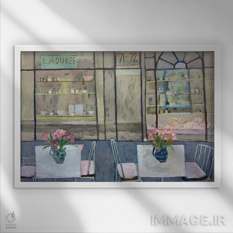 تابلو مرکز خرید برلینگتون (لندن) اثر شارلوت هاردی - نمای قابدار سفید