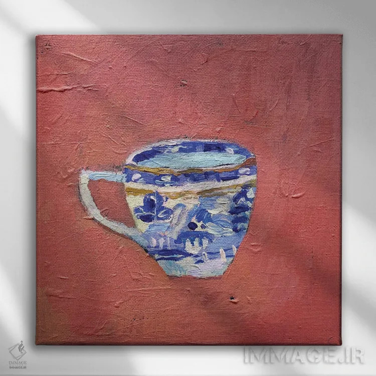 تابلو آبی چرچیل اثر شارلوت هاردی - نمای روبهرو روی دیوار