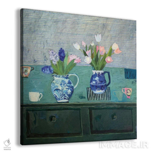 تابلو ارغوانی خاکستری مانند ابر بارانی اثر شارلوت هاردی - نمای پرسپکتیو محصول