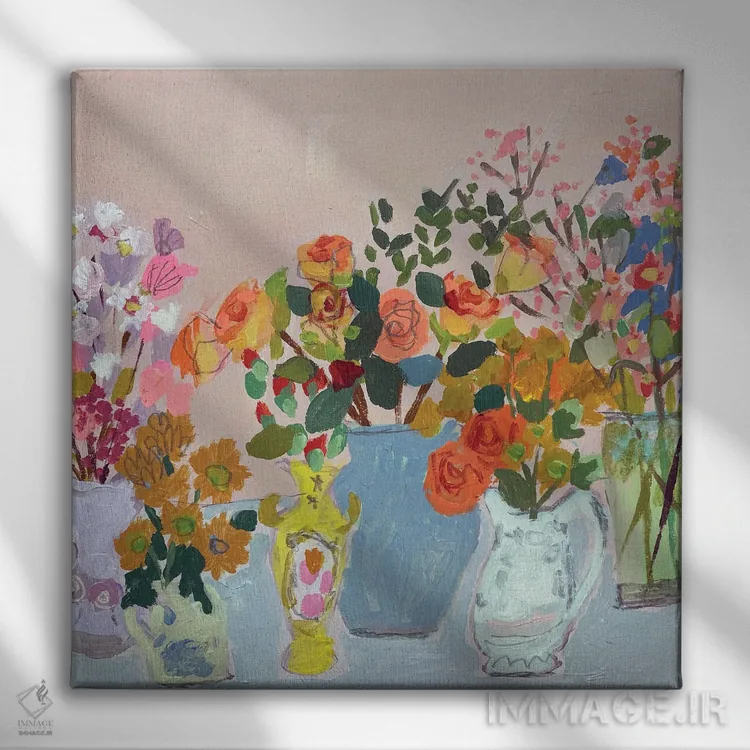 تابلو گیاهان و جانوران اثر شارلوت هاردی - نمای روبهرو روی دیوار