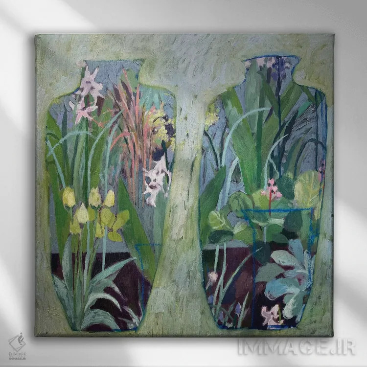 تابلو سبز بهارگونه اثر شارلوت هاردی - نمای روبهرو روی دیوار