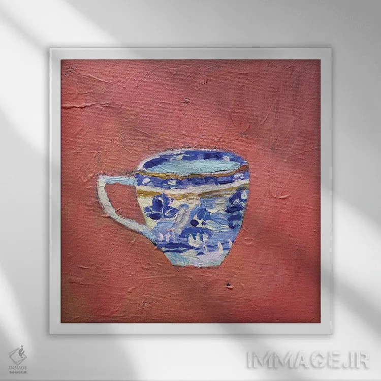 تابلو آبی چرچیل اثر شارلوت هاردی - نمای قابدار سفید