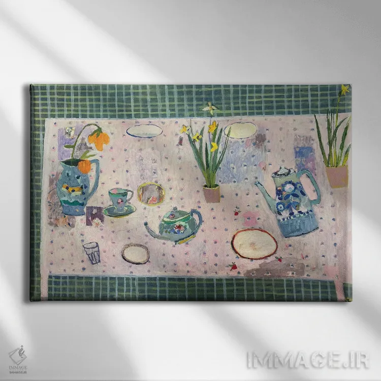 تابلو لیمو و طلا اثر شارلوت هاردی - نمای روبهرو روی دیوار