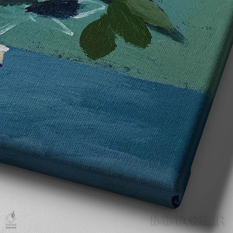 تابلو رز آشپزخانه اثر شارلوت هاردی - نمای نزدیک بافت بوم