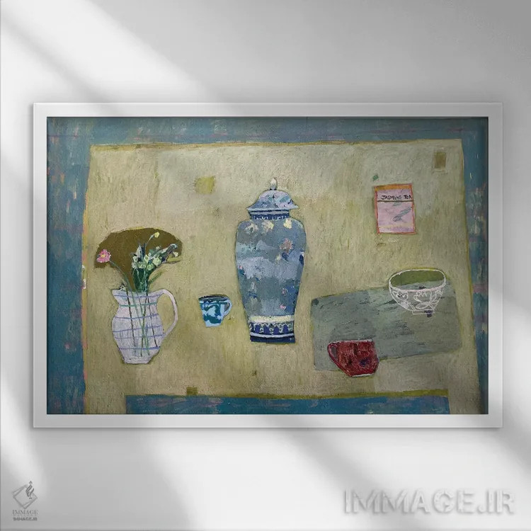 تابلو اواخر تابستان اثر شارلوت هاردی - نمای قابدار سفید