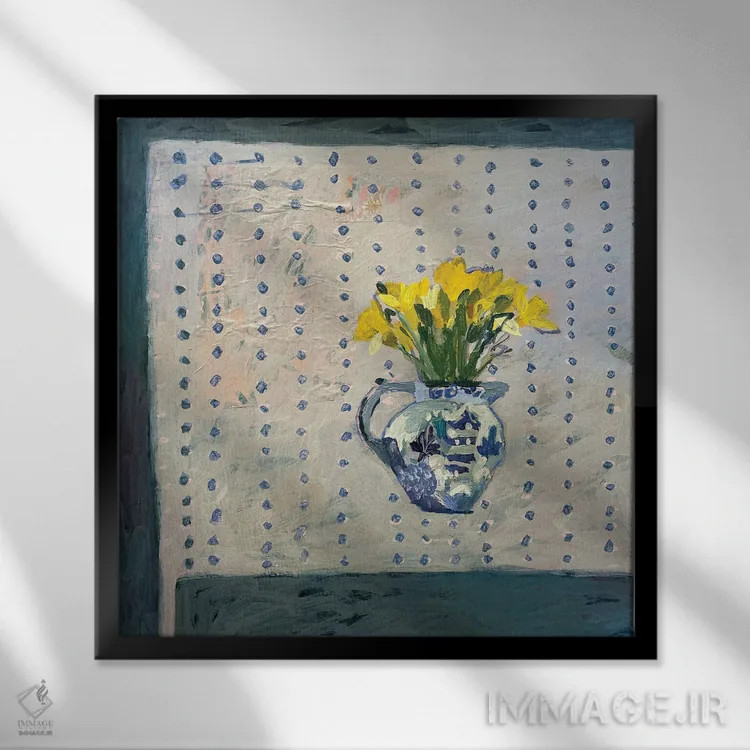 تابلو میز آشپزخانه اثر شارلوت هاردی - نمای قابدار مشکی