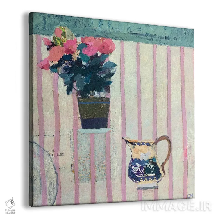 تابلو شیرخوری و رزها اثر شارلوت هاردی - نمای پرسپکتیو محصول