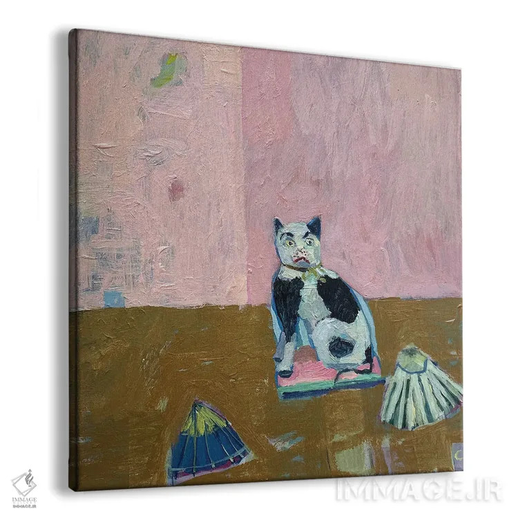 تابلو گربهٔ موزه اثر شارلوت هاردی - نمای پرسپکتیو محصول