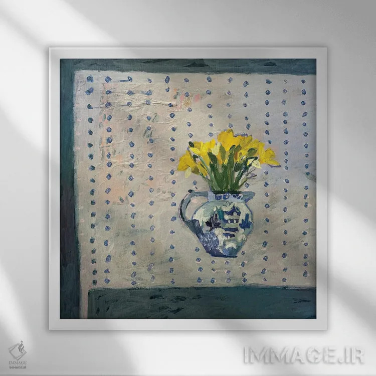 تابلو میز آشپزخانه اثر شارلوت هاردی - نمای قابدار سفید