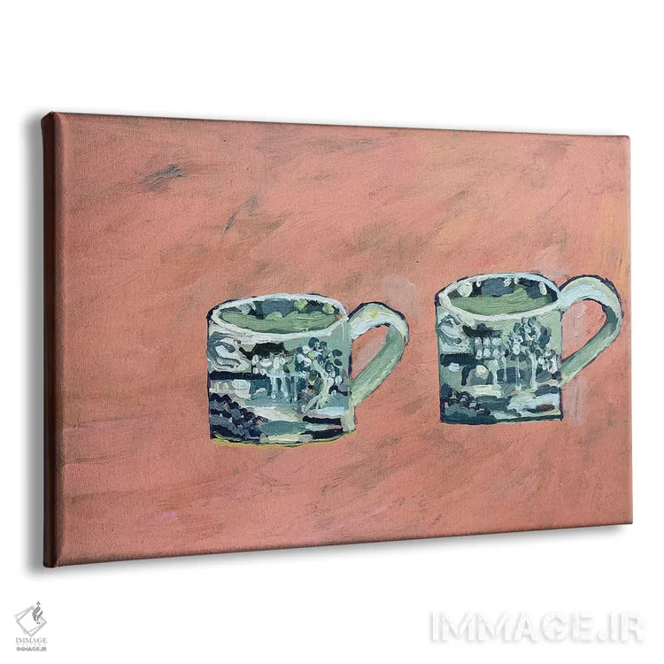 تابلو فنجانهای بید سیاه اثر شارلوت هاردی - نمای پرسپکتیو محصول