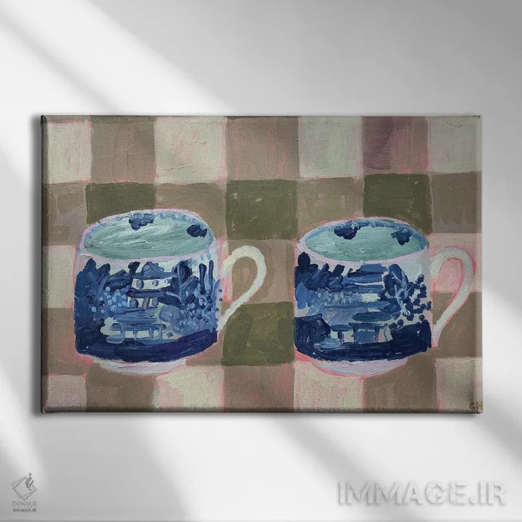 تابلو چای برای دو نفر اثر شارلوت هاردی - نمای روبهرو روی دیوار