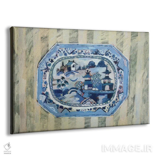 تابلو دو معبد روی بشقاب اثر شارلوت هاردی - نمای پرسپکتیو محصول