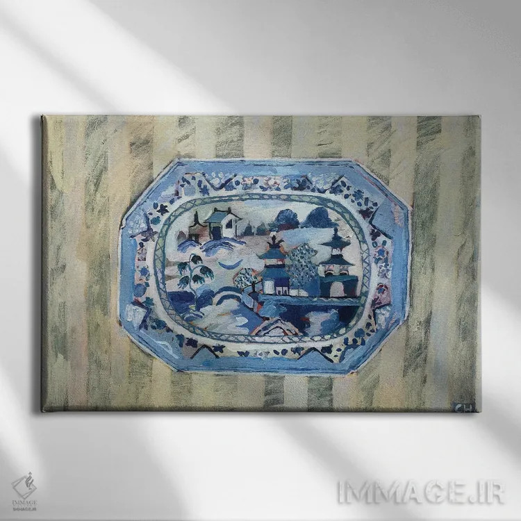 تابلو دو معبد روی بشقاب اثر شارلوت هاردی - نمای روبهرو روی دیوار