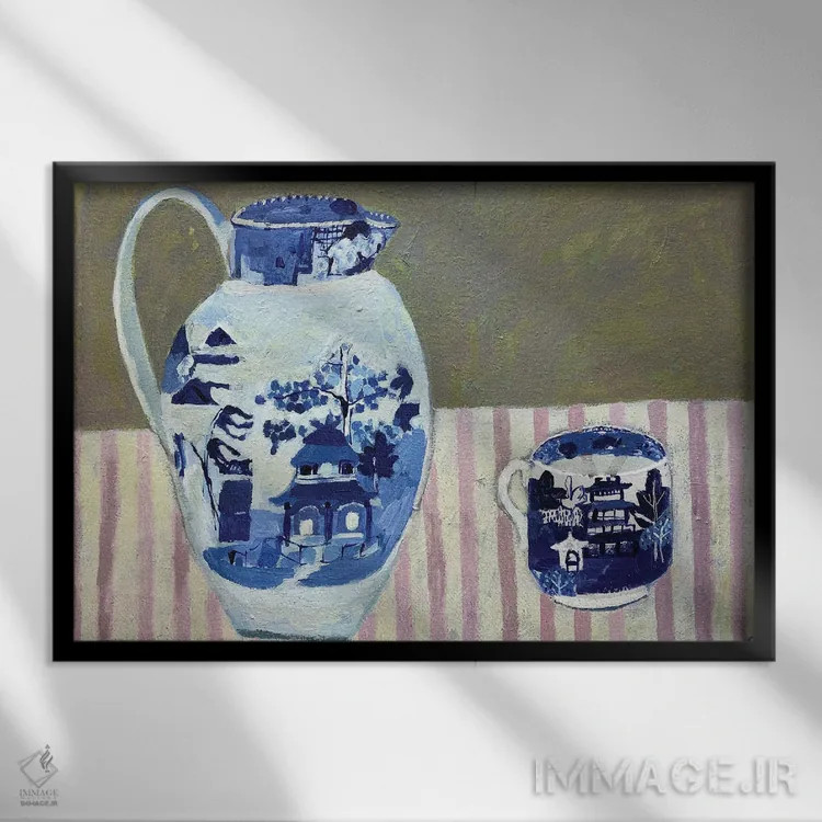 تابلو سکون زمستانی اثر شارلوت هاردی - نمای قابدار مشکی