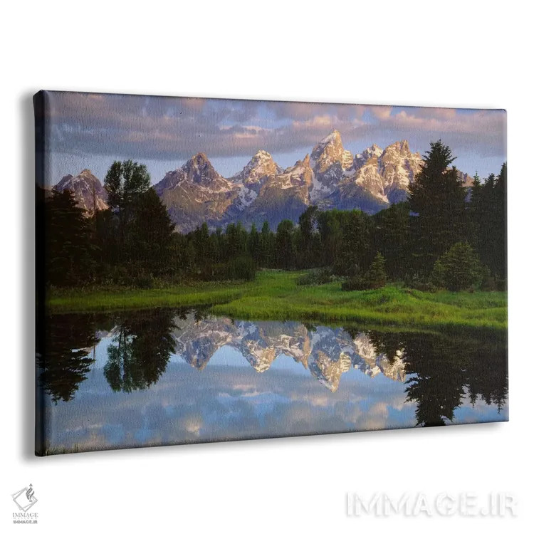 تابلو رشتهکوه تیتان و بازتاب آن در رودخانه اسنِیک، پارک ملی گرند تیتان، وایومینگ، آمریکا اثر کریستوفر تالبوت فرانک - نمای پرسپکتیو محصول