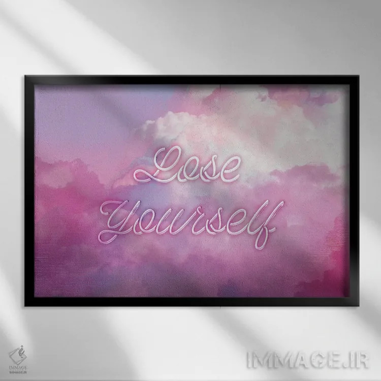 تابلو خودت را رها کن اثر امانوئلا کاراتونی - نمای قابدار مشکی