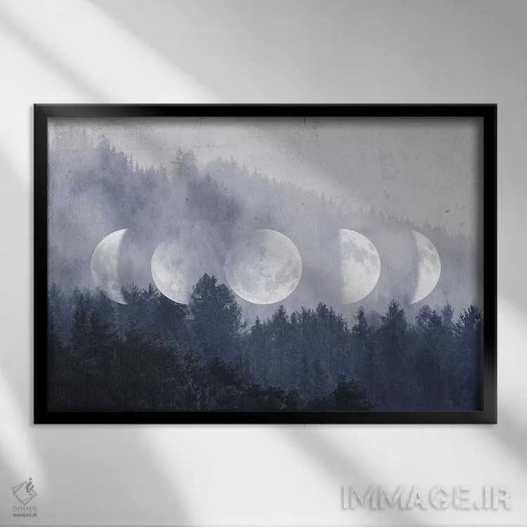 تابلو ماه گمشده اثر امانوئلا کاراتونی - نمای قابدار مشکی