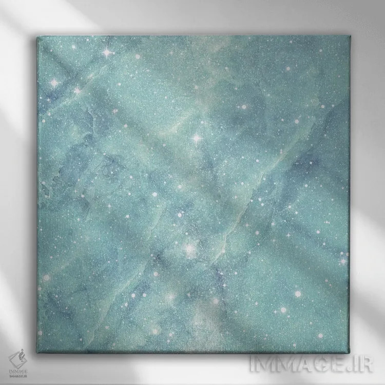 تابلو مرمر درخشان ستارهای اثر امانوئلا کاراتونی - نمای روبهرو روی دیوار
