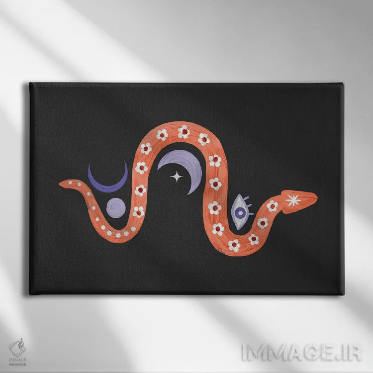 تابلو مار اسرارآمیز اثر امانوئلا کاراتونی - نمای روبهرو روی دیوار