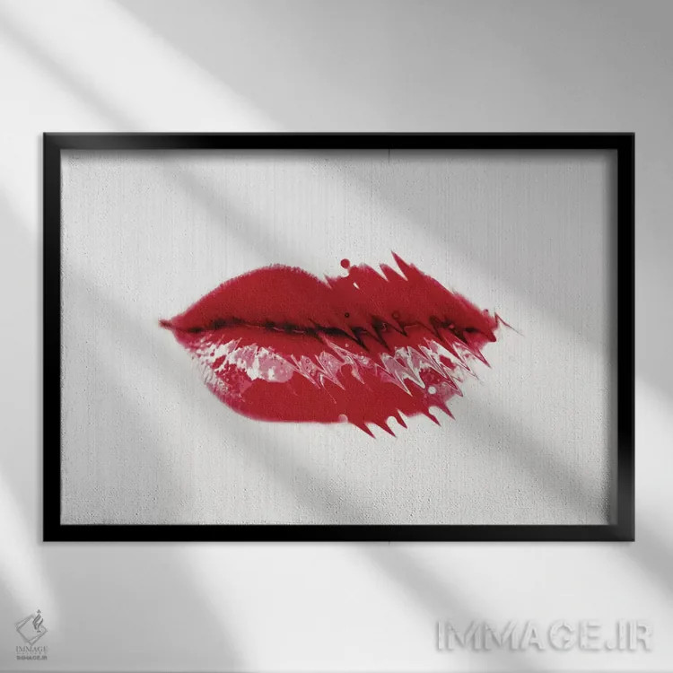 تابلو منو ببوس عزیزم اثر امانوئلا کاراتونی - نمای قابدار مشکی