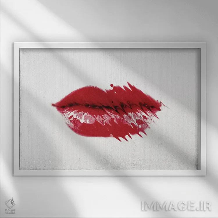 تابلو منو ببوس عزیزم اثر امانوئلا کاراتونی - نمای قابدار سفید