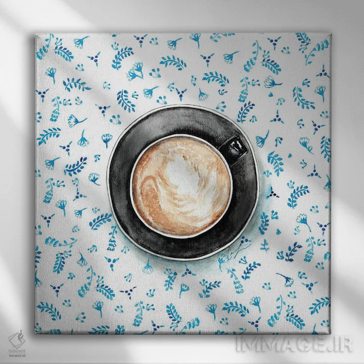 تابلو الگوهای قهوهای اثر کلر تامپسون - نمای روبهرو روی دیوار