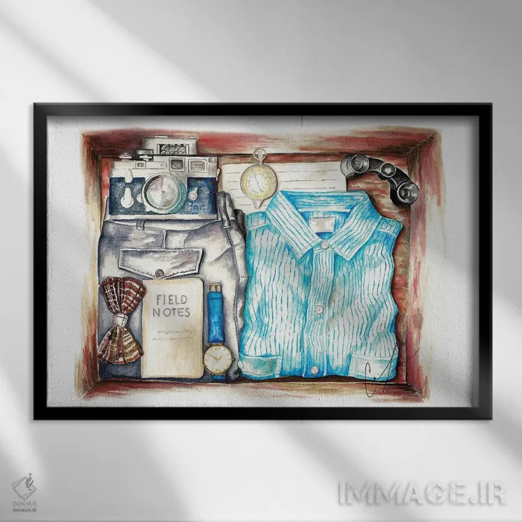 تابلو مجموعه ماجراجویی اثر کلر تامپسون - نمای قابدار مشکی