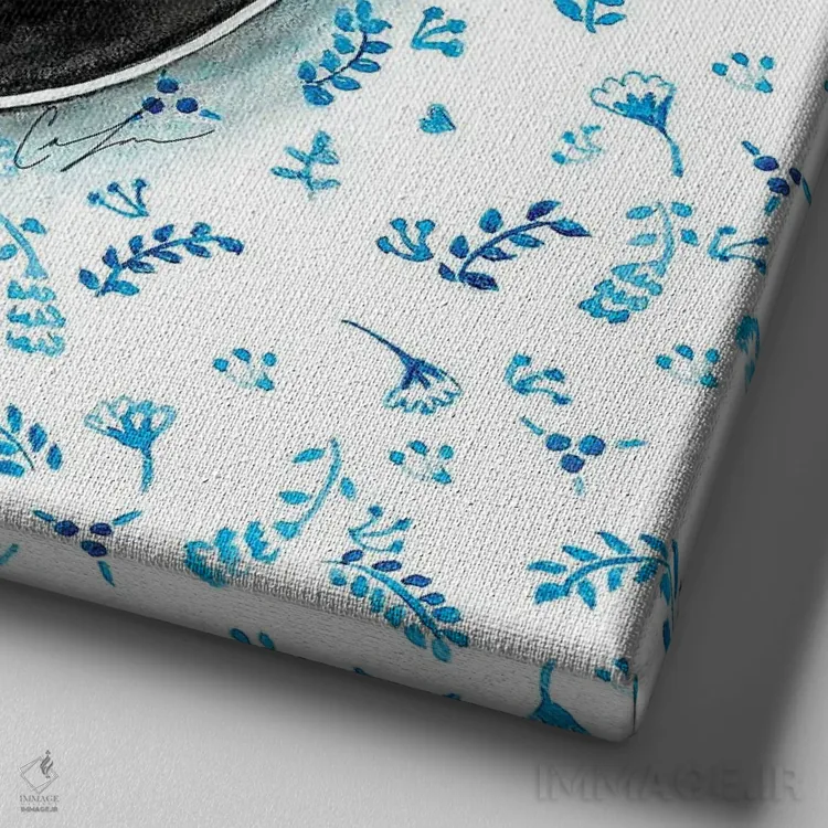 تابلو الگوهای قهوهای اثر کلر تامپسون - نمای نزدیک بافت بوم