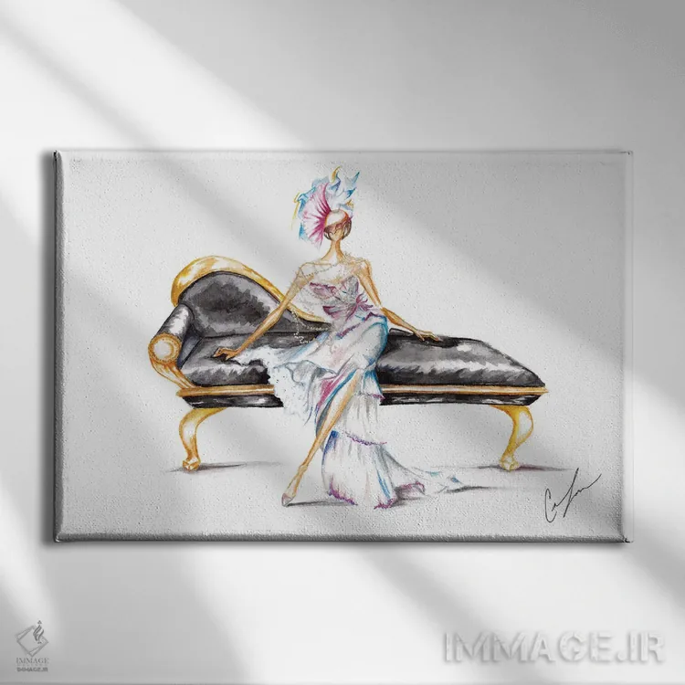 تابلو تخت پادشاهی اثر کلر تامپسون - نمای روبهرو روی دیوار