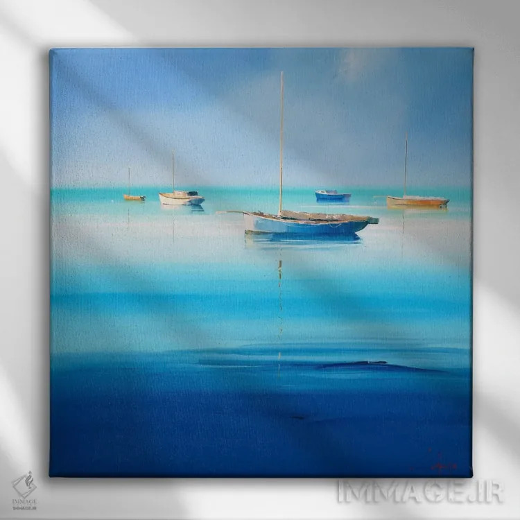 تابلو کوتای آبی ۱ (نوعی ماهی) اثر کریگ تروین پنی - نمای روبهرو روی دیوار