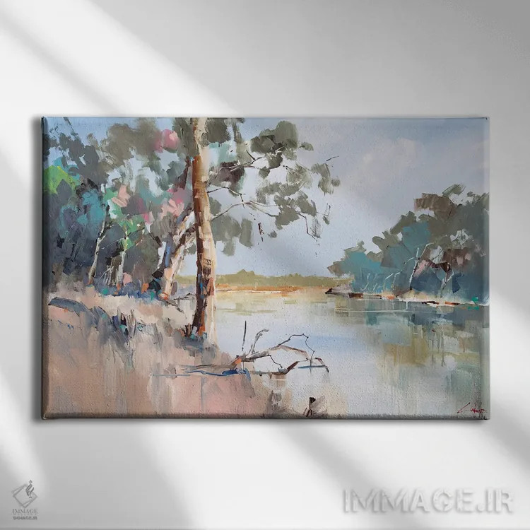 تابلو رود تابستانی، ماری ۲ (رودخانه ماری) اثر کریگ تروین پنی - نمای روبهرو روی دیوار