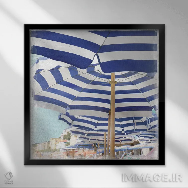 تابلو باشگاه ساحلی اثر چارلی کارتر - نمای قابدار مشکی