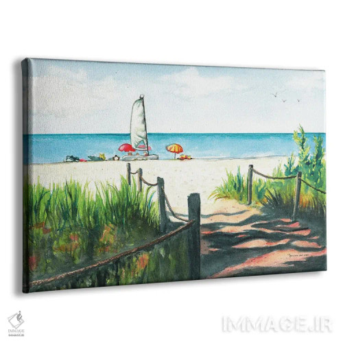 تابلو در انتظار حرکت با قایق اثر کریستین ریشو - نمای پرسپکتیو محصول