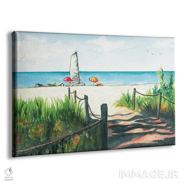 تابلو در انتظار حرکت با قایق اثر کریستین ریشو - نمای پرسپکتیو محصول