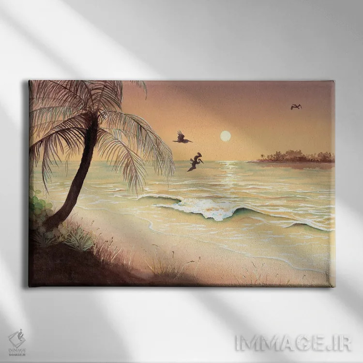 تابلو پرواز عصرگاهی اثر کریستین ریشو - نمای روبهرو روی دیوار
