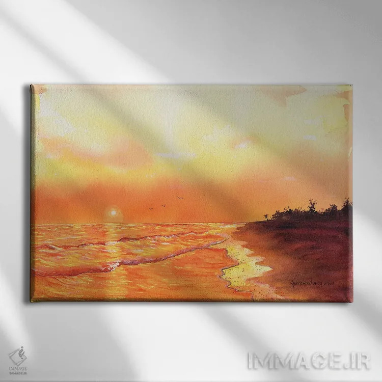 تابلو درخشش اثر کریستین ریشو - نمای روبهرو روی دیوار