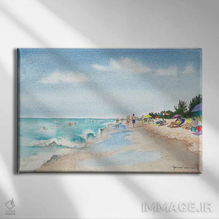 تابلو روز ساحلی فلوریدا اثر کریستین ریشو - نمای روبهرو روی دیوار