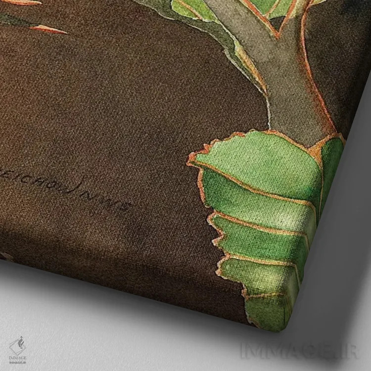 تابلو اینجا خورشید میآید اثر کریستین ریشو - نمای نزدیک بافت بوم