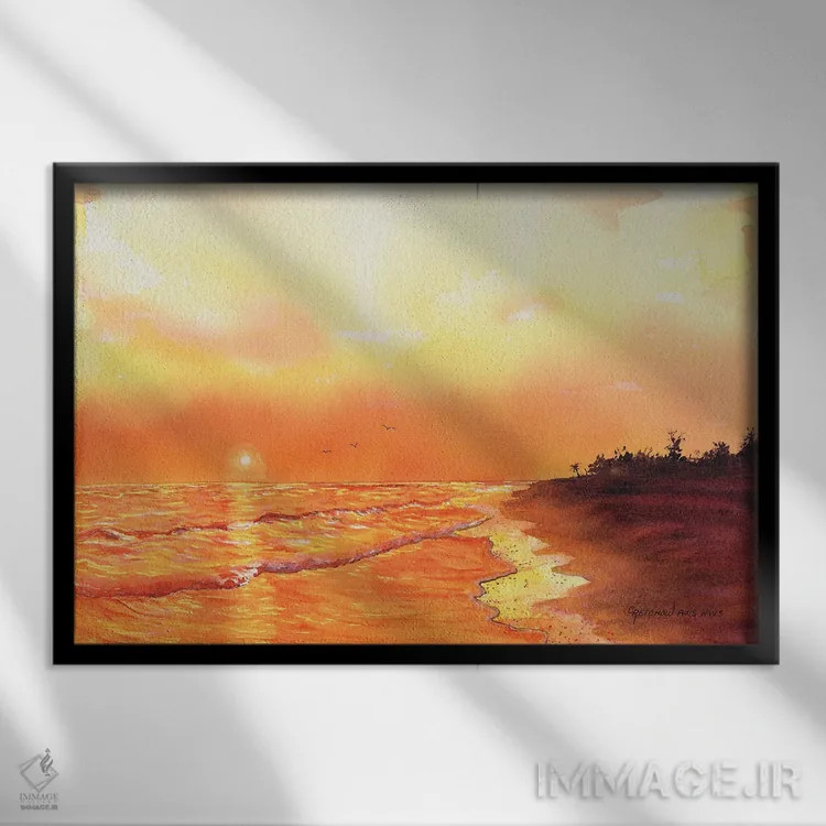 تابلو درخشش اثر کریستین ریشو - نمای قابدار مشکی