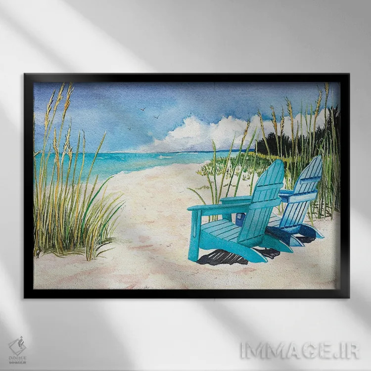 تابلو شور عصرگاهی اثر کریستین ریشو - نمای قابدار مشکی