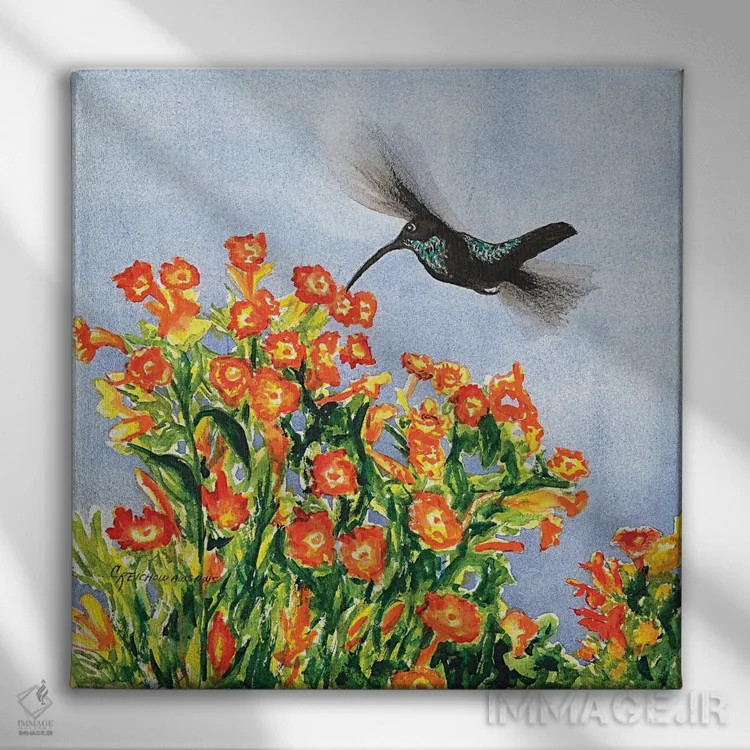 تابلو آواز زیر لب اثر کریستین ریشو - نمای روبهرو روی دیوار