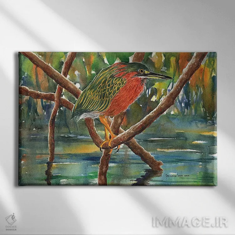 تابلو هتل مانگرو (مانگرو نوعی زیستگاه یا گیاه) اثر کریستین ریشو - نمای روبهرو روی دیوار