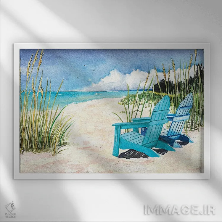 تابلو شور عصرگاهی اثر کریستین ریشو - نمای قابدار سفید