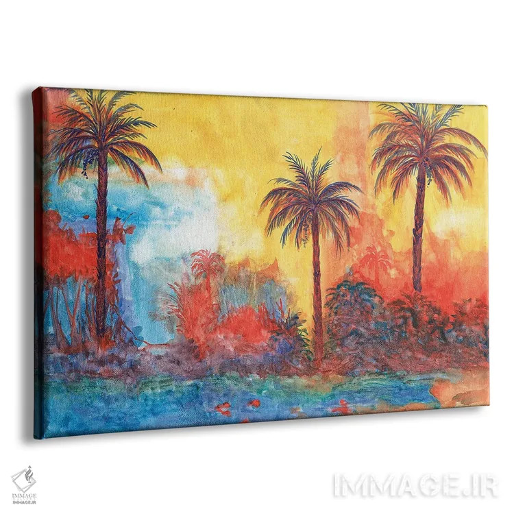 تابلو نخلها اثر کریستین ریشو - نمای پرسپکتیو محصول