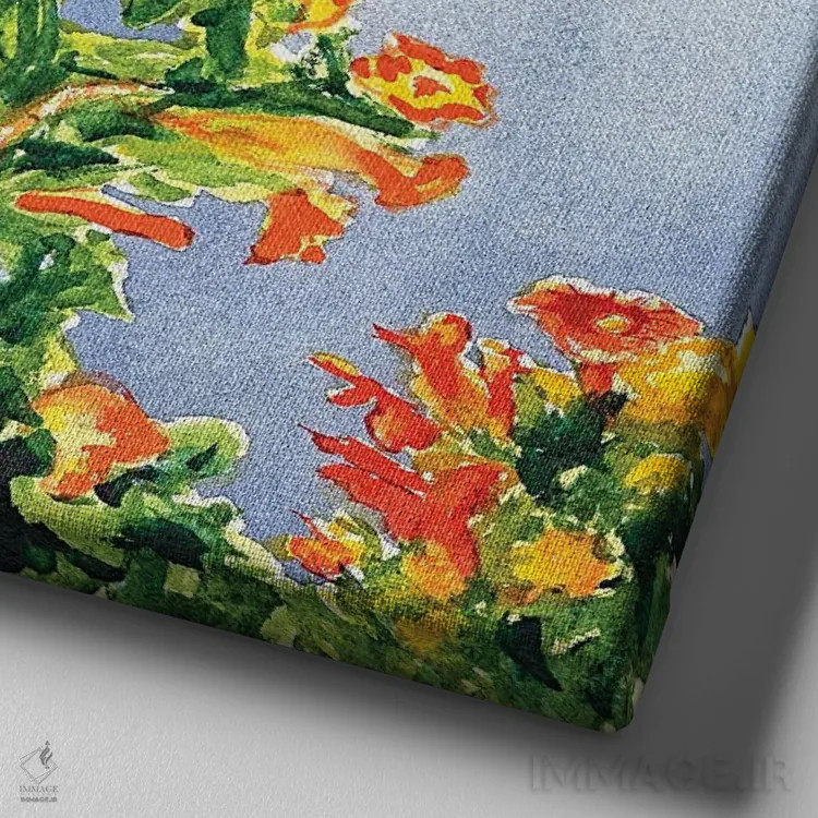 تابلو آواز زیر لب اثر کریستین ریشو - نمای نزدیک بافت بوم