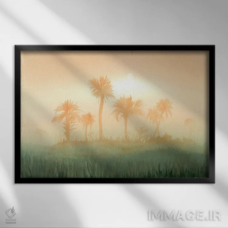 تابلو آنجا بیرون اثر کریستین ریشو - نمای قابدار مشکی