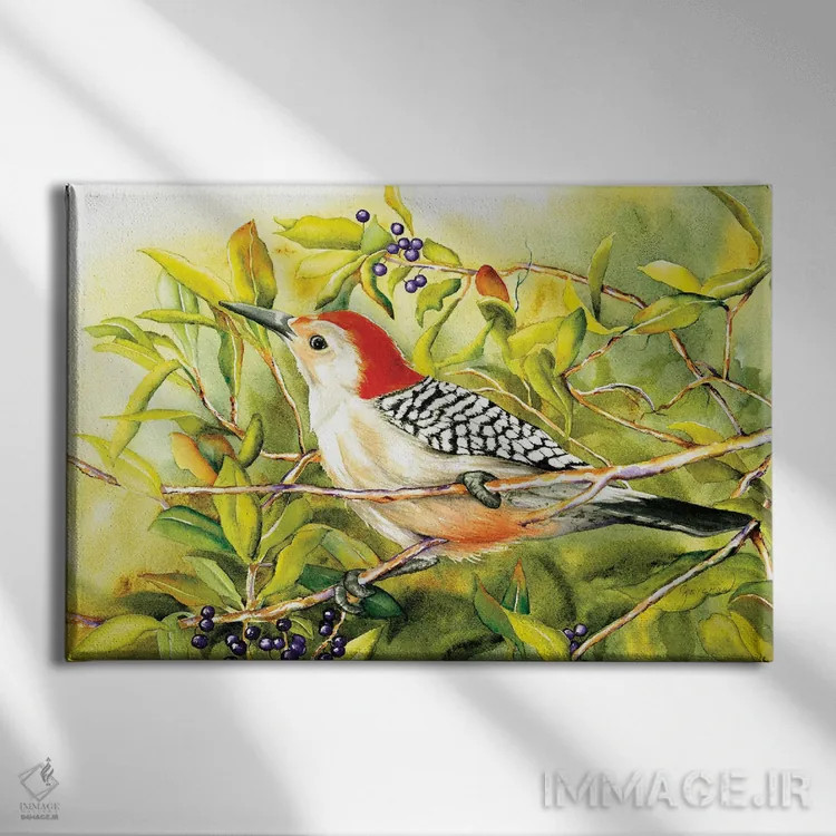 تابلو توتهای بنفش اثر کریستین ریشو - نمای روبهرو روی دیوار