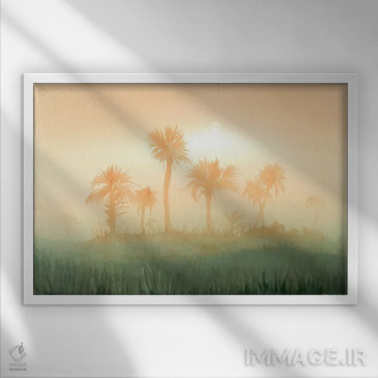 تابلو آنجا بیرون اثر کریستین ریشو - نمای قابدار سفید