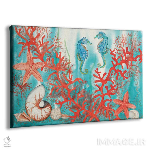 تابلو زندگی دریایی اثر کریستین ریشو - نمای پرسپکتیو محصول